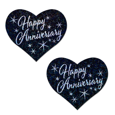 Pastease Happy Anniversary Heart Shaped Nipple Covers