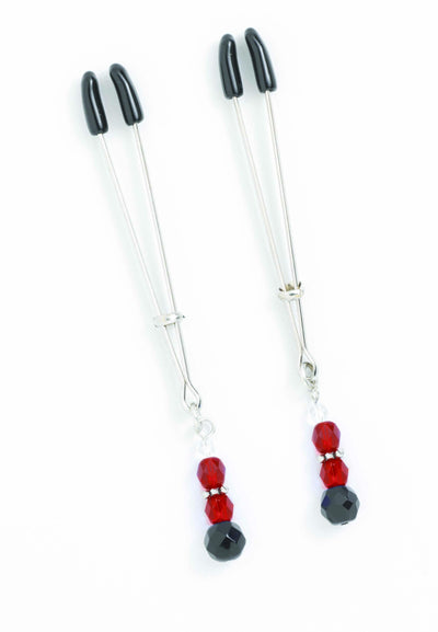 Adjustable Red Beaded Nipple Clamps